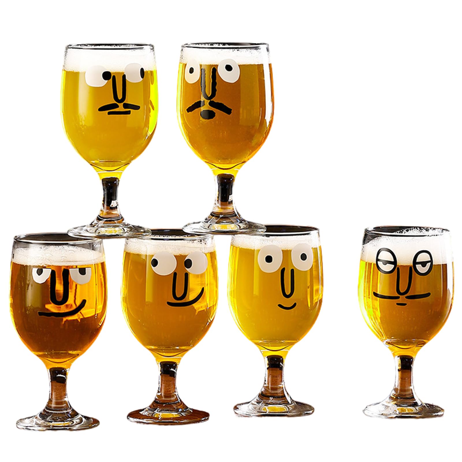 Amazon.co.jp: YAYAMIYA 変な顔をしたビールグラス クラフトビア